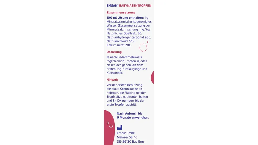 Emsan Baby Nasentropfen 20ml in FS 20 ml