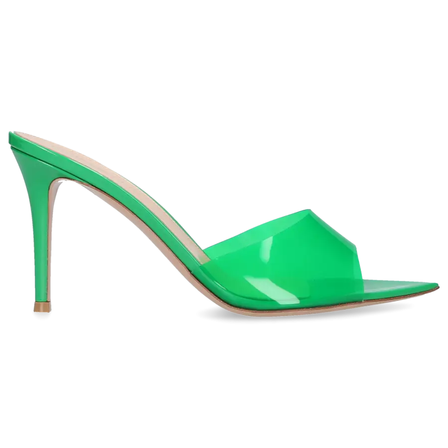 Gianvito Rossi - Pantoletten ELLE 85 PVC - grün