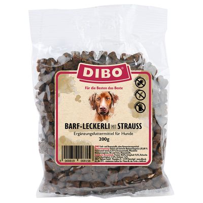 DIBO BARF-Leckerli mit Strauß