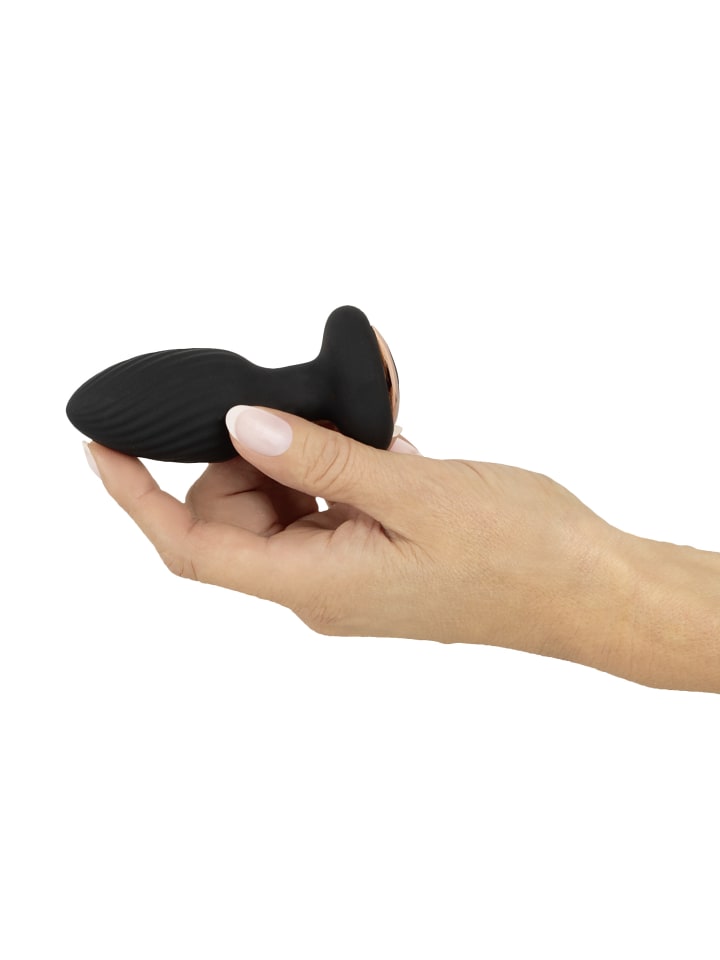 ANOS Vibro-Analplug RC Rotating B-Plug in schwarz günstig kaufen 9,5 cm