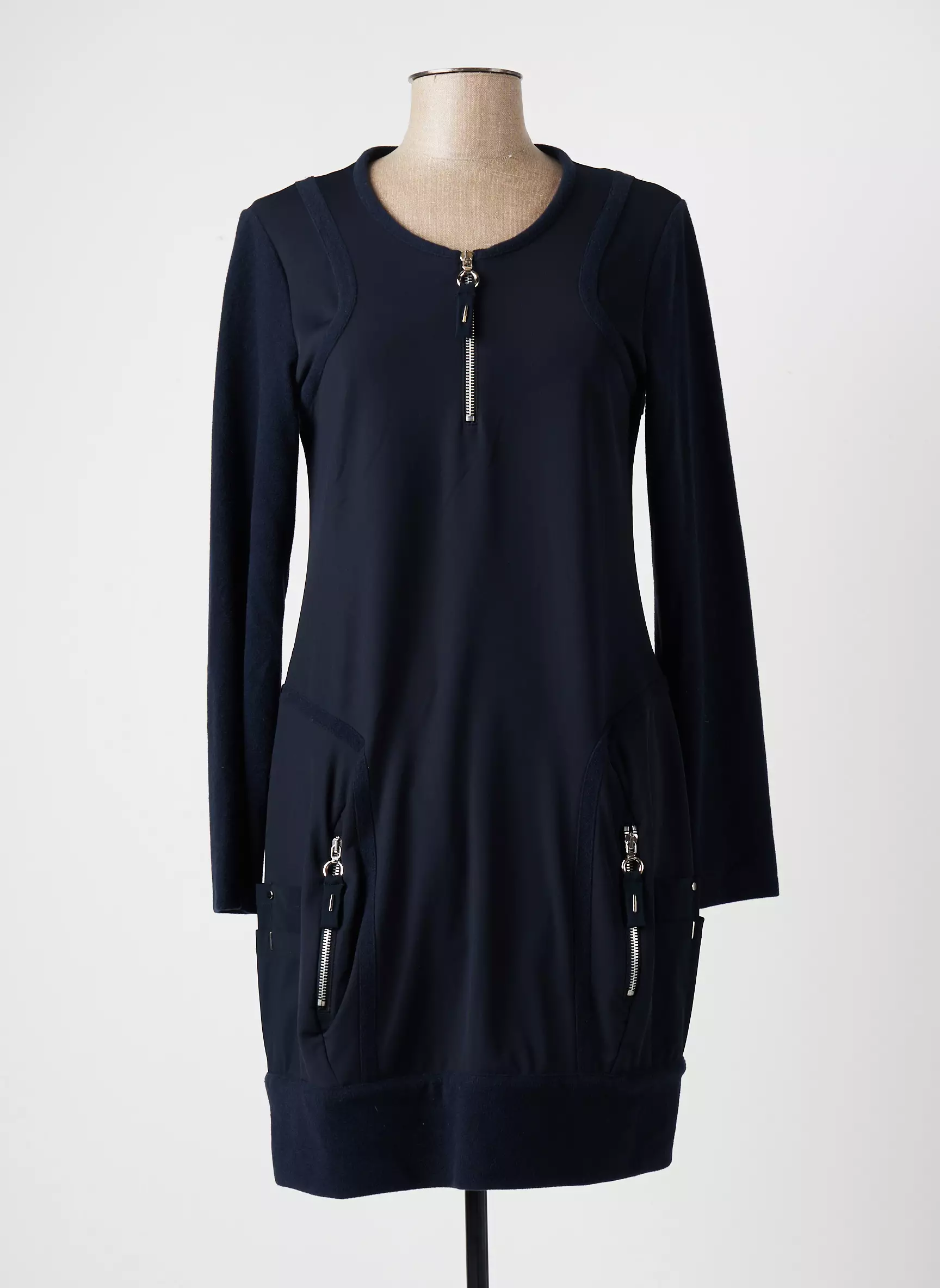 Indies Robes Mi Longues Femme couleur bleu