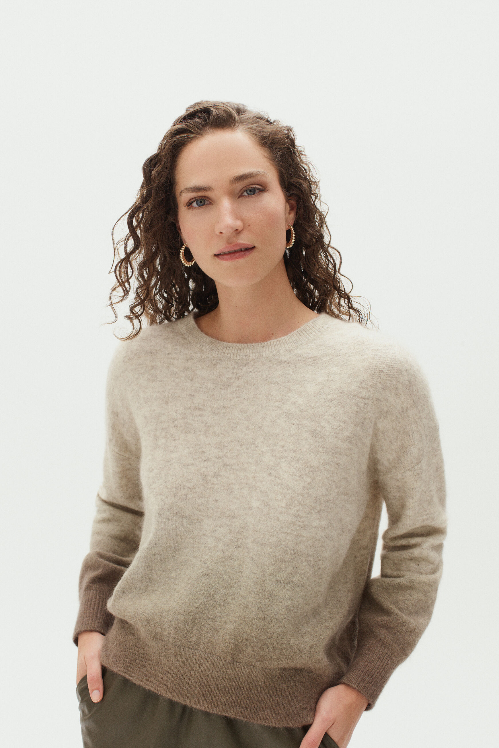 pull angela vert kaki femme