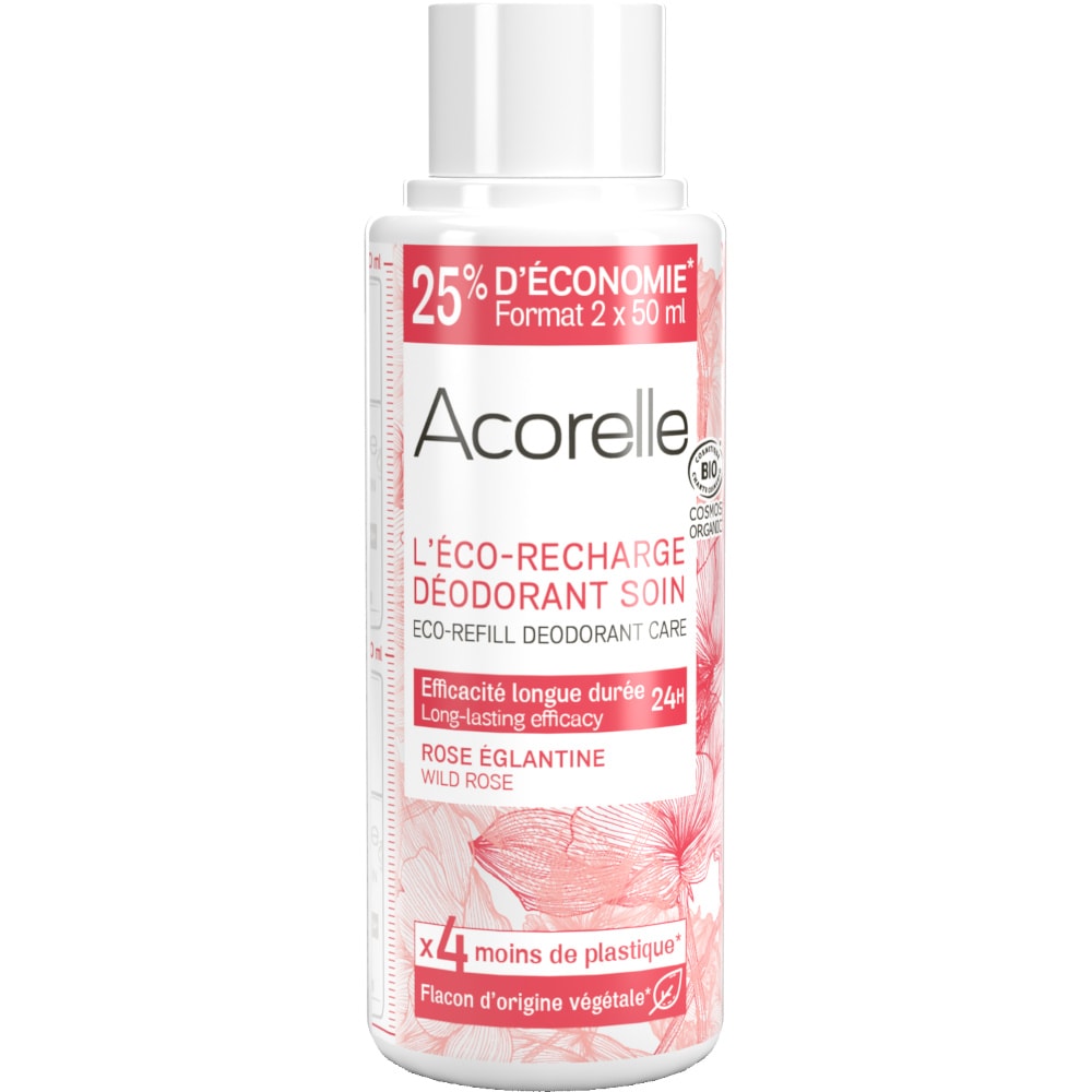 acorelle Recharge déo soin Rose Eglantine 100ML Recharge pour déodorant bille