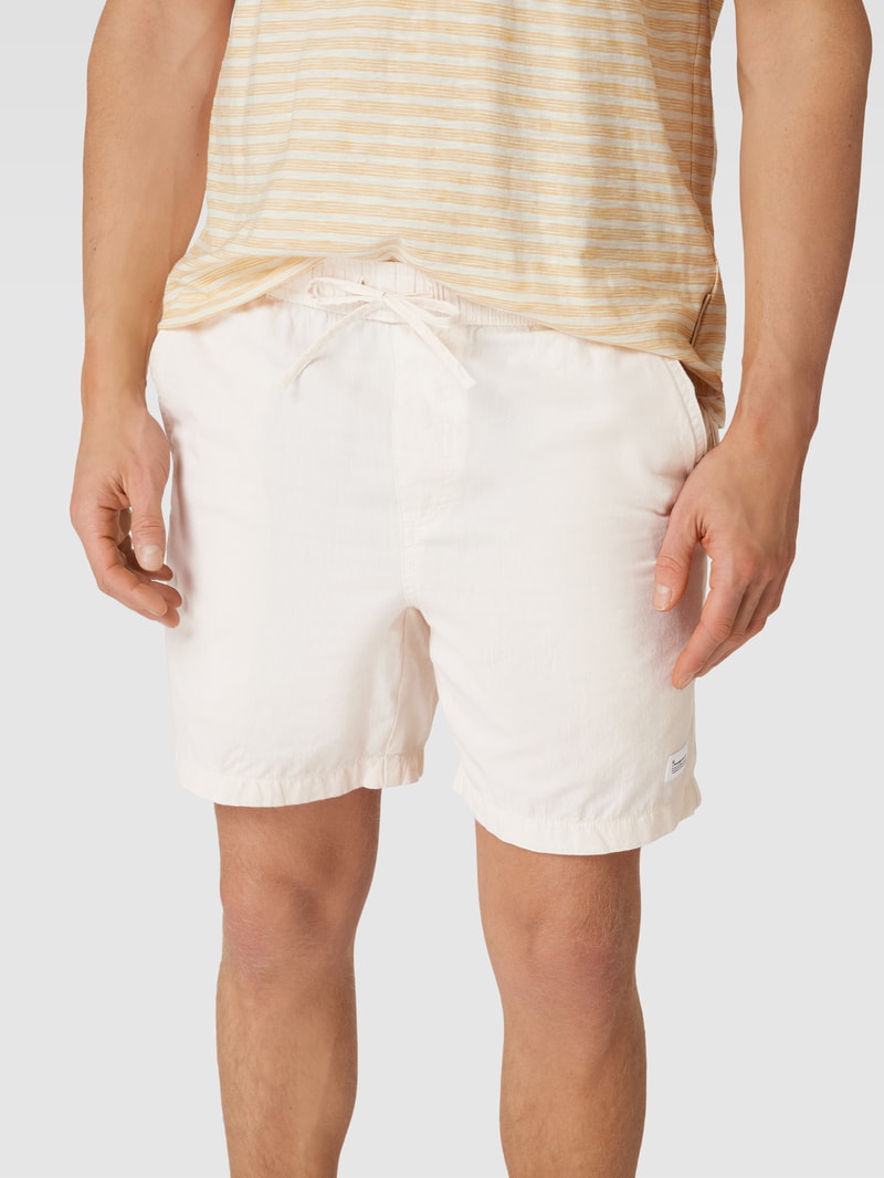 Shorts mit elastischem Bund in stein