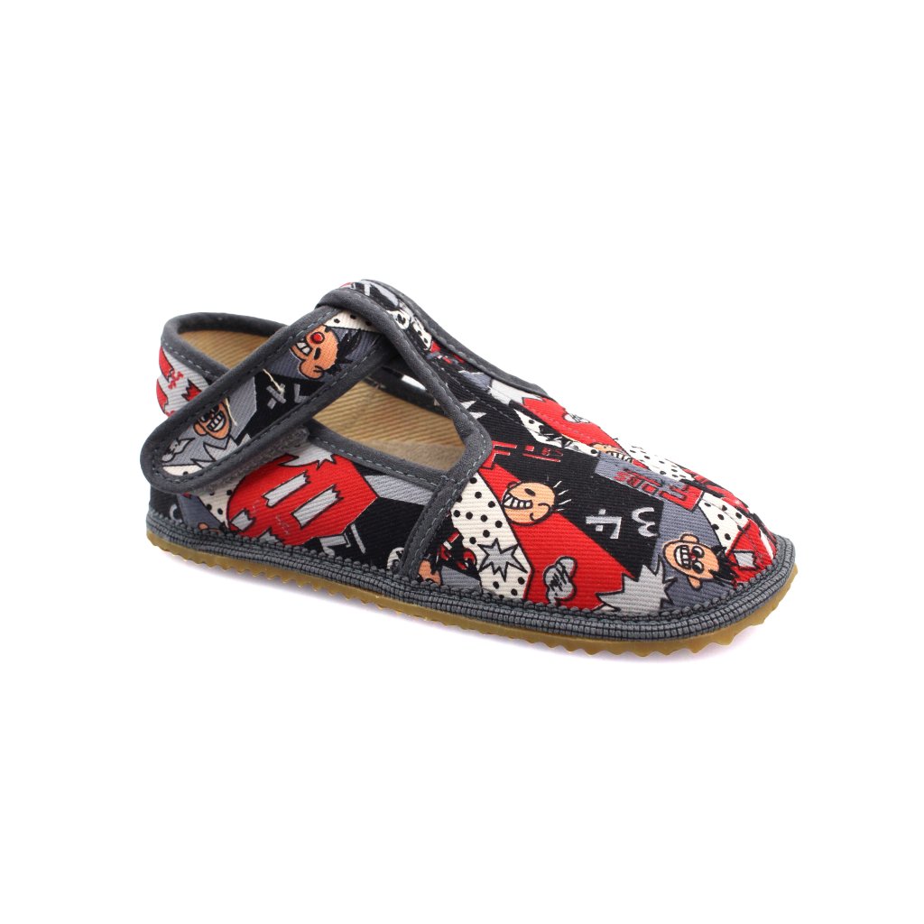 Beda Comics schmalere Canvas Hausschuhe (BF-060010 / W / 02)