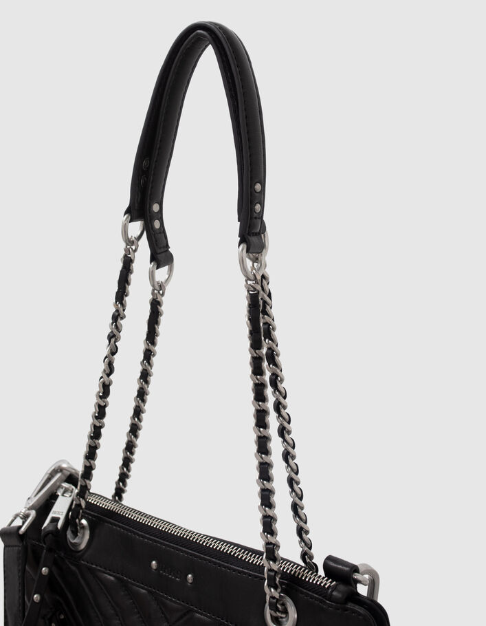 Sac pochette 1440 Reporter Rock noir cuir clouté Femme