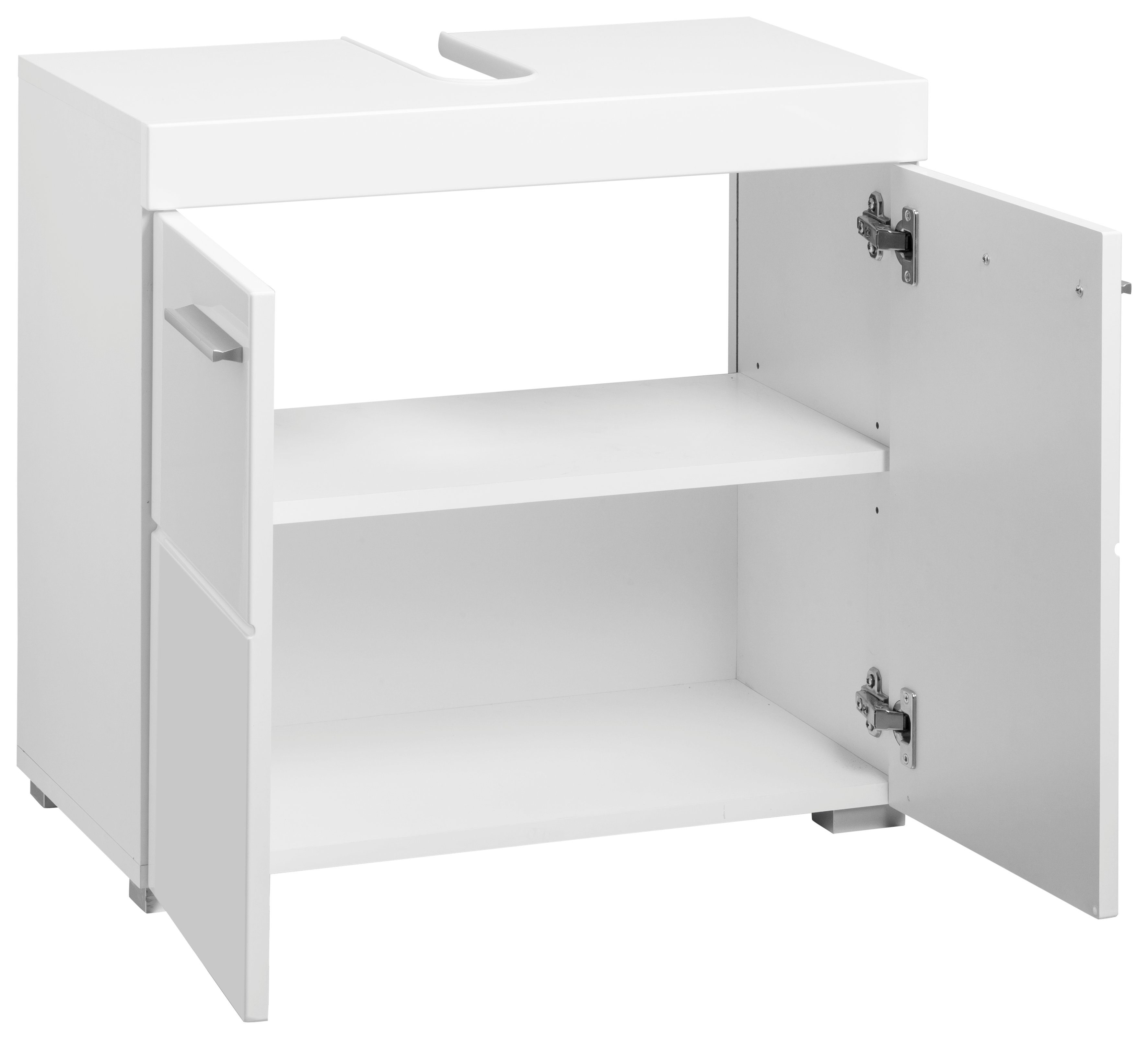 INOSIGN Waschbeckenunterschrank Avena Höhe 56 cm, Badezimmerschrank mit 2 Türen und Aussparung