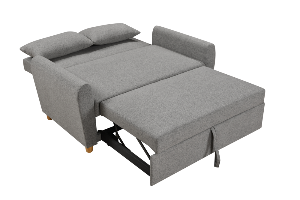 Happy Home Happy Home 2-Sitzer Sofabett inkl. Kissen HSP104-HGR hellgrau