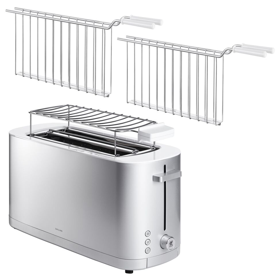Langschlitztoaster mit Sandwichzangen, 4-tlg.