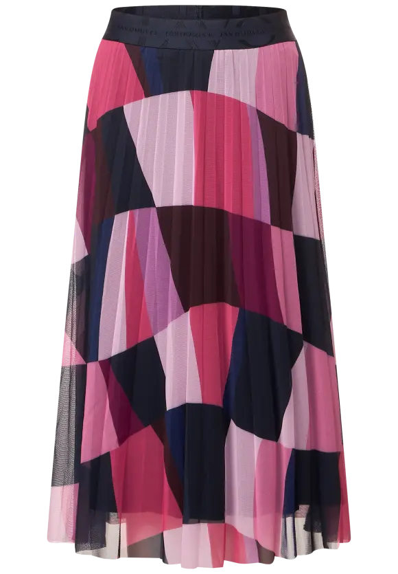 Street One Mesh Midirock mit Print