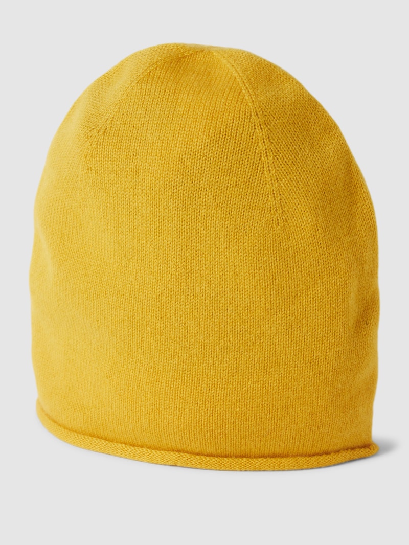 Strickmütze aus Kaschmir in messing