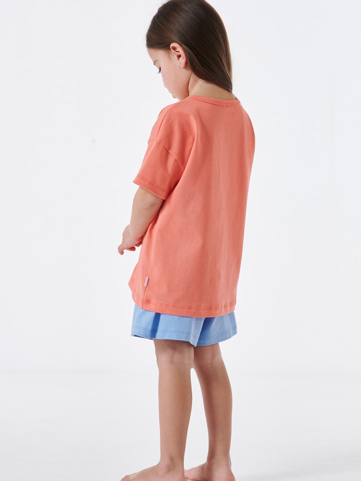 Schiesser Pyjama Girls World Organic Cotton in koralle günstig kaufen