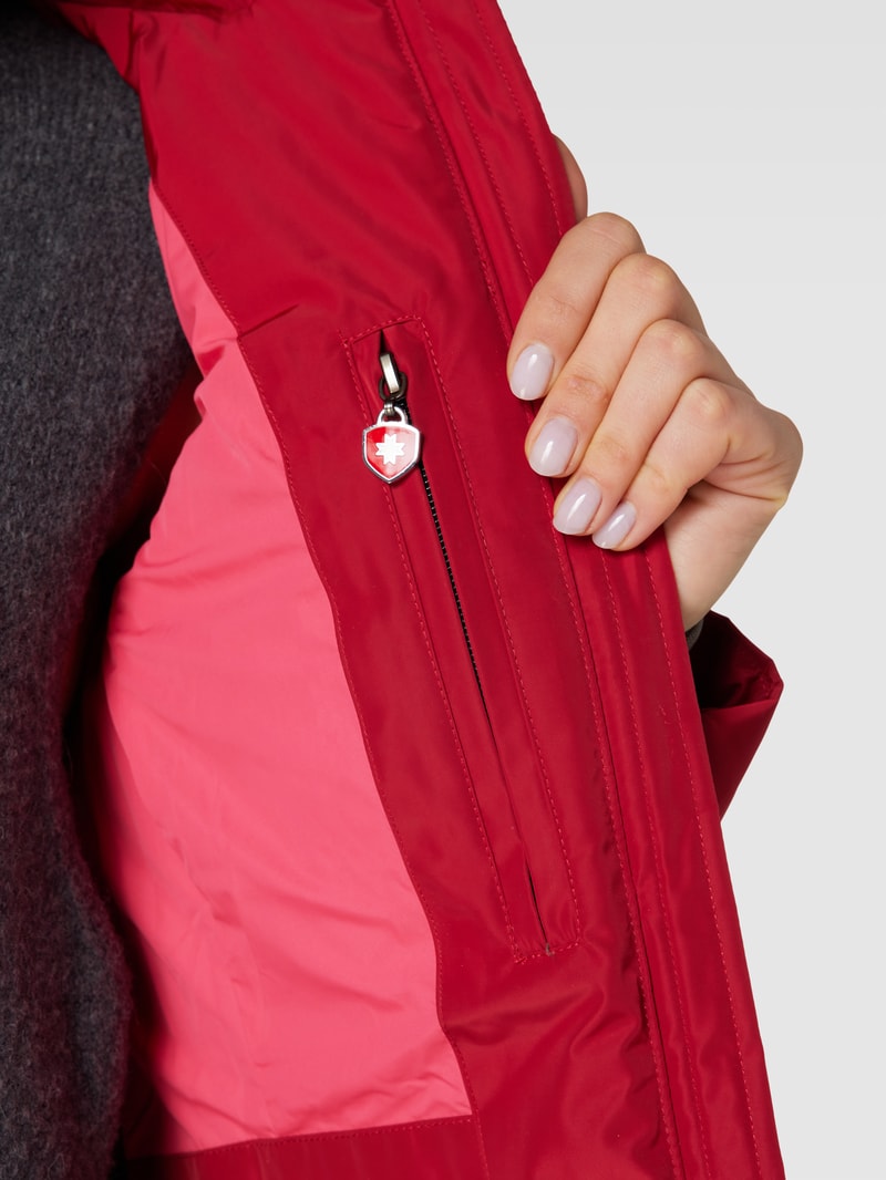 Steppjacke mit Kunstpelzkragen Modell 'ASTORIA' in rot