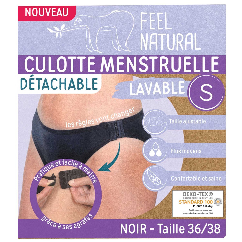 feel natural Culotte menstruelle détachable - tailleS - Feel Natural CULOTTE MENSTRUELLE