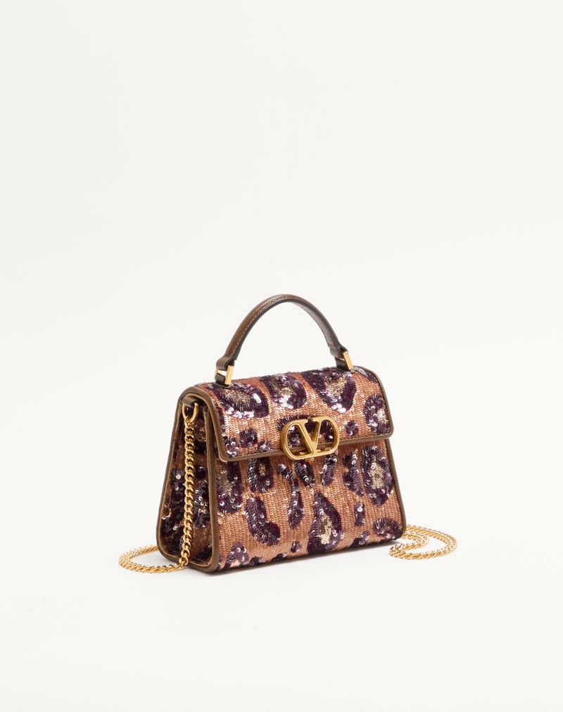 Valentino Garavani Vsling Mini Håndtaske Broderet Dyreprint