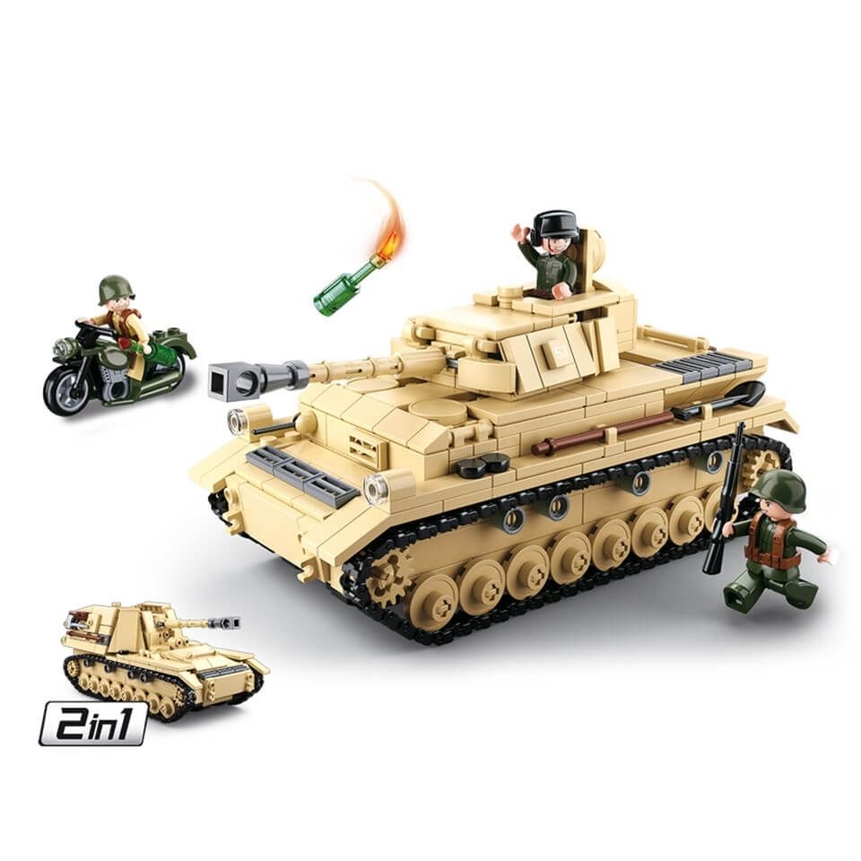 2in1 Deutscher Panzer WWII Bausteine Set M38-B0693