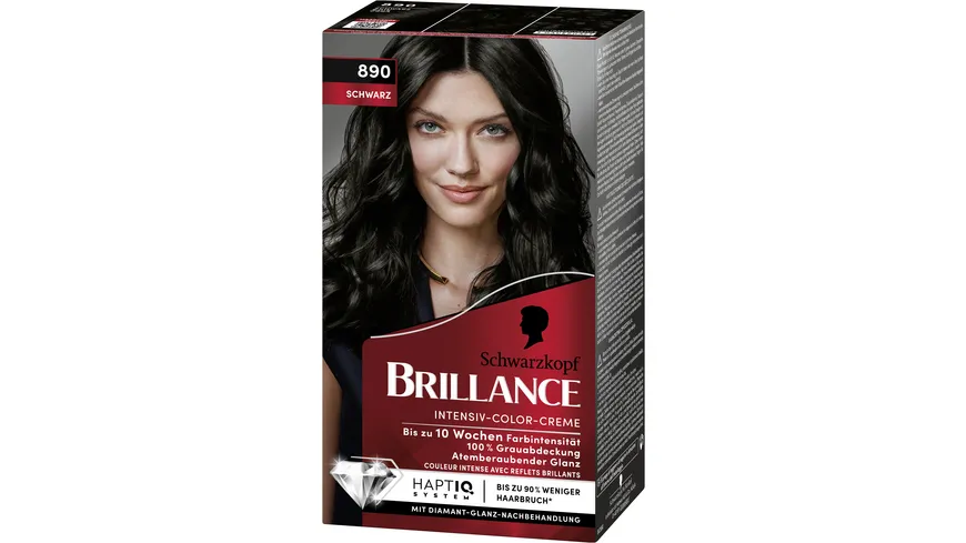 Schwarzkopf BRILLANCE Intensiv-Color-Creme 890 - schwarz