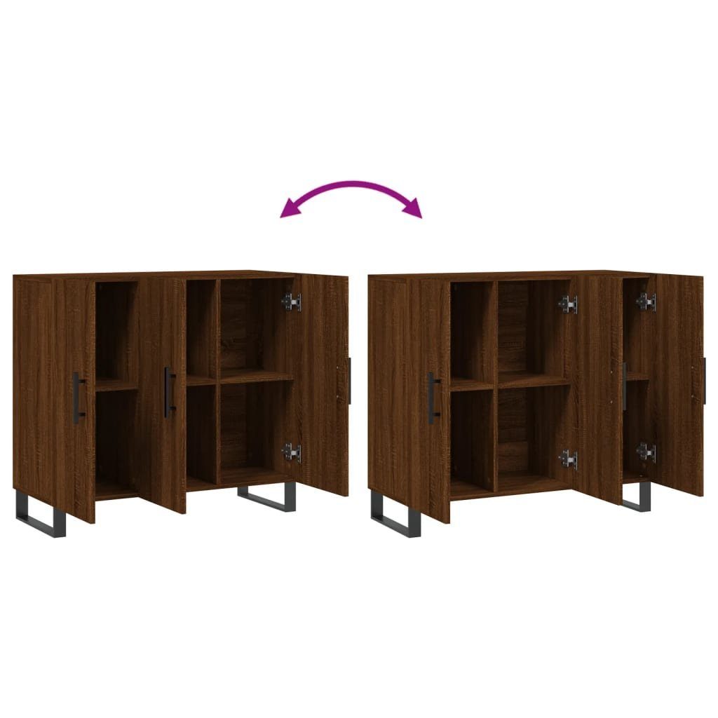 vidaXL Sideboard Sideboard Braun Eichen-Optik 90x34x80 cm Holzwerkstoff (1 St)
