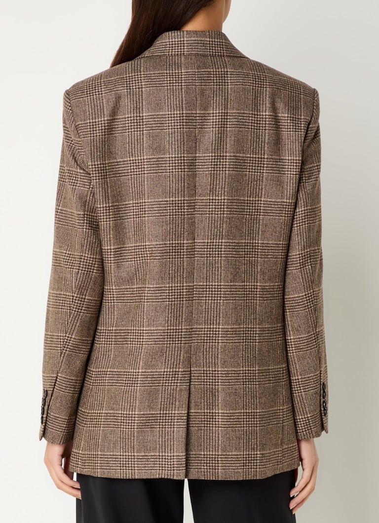 Maje Blazer in wool blend with brooch and flap pockets