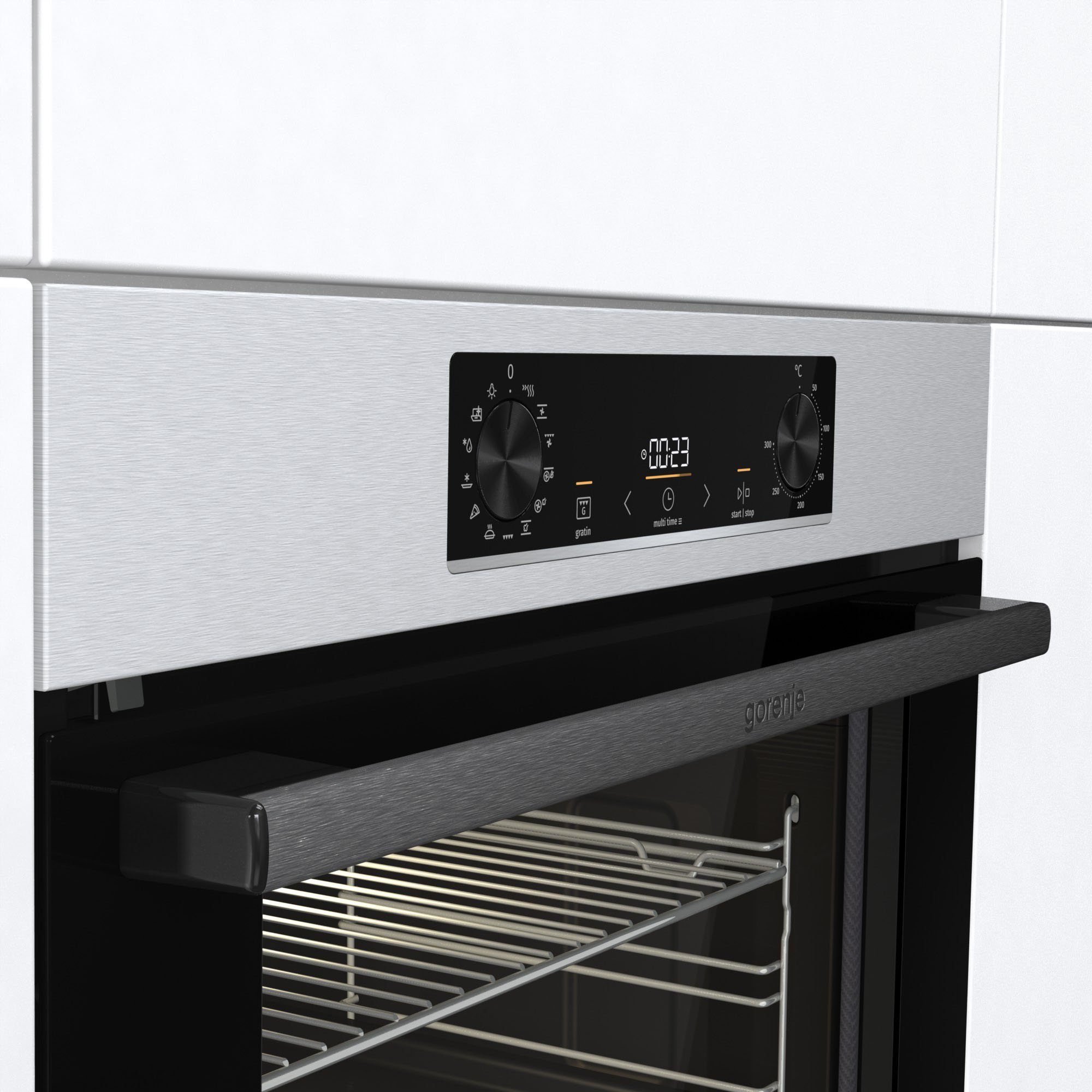 GORENJE Backofen-Set Pacific Backofen-Set Pyrolyse/Induktion 2021, mit 1-fach-Teleskopauszug, Pyrolyse-Selbstreinigung, Pyrolyse Backofen & Induktionskochfeld