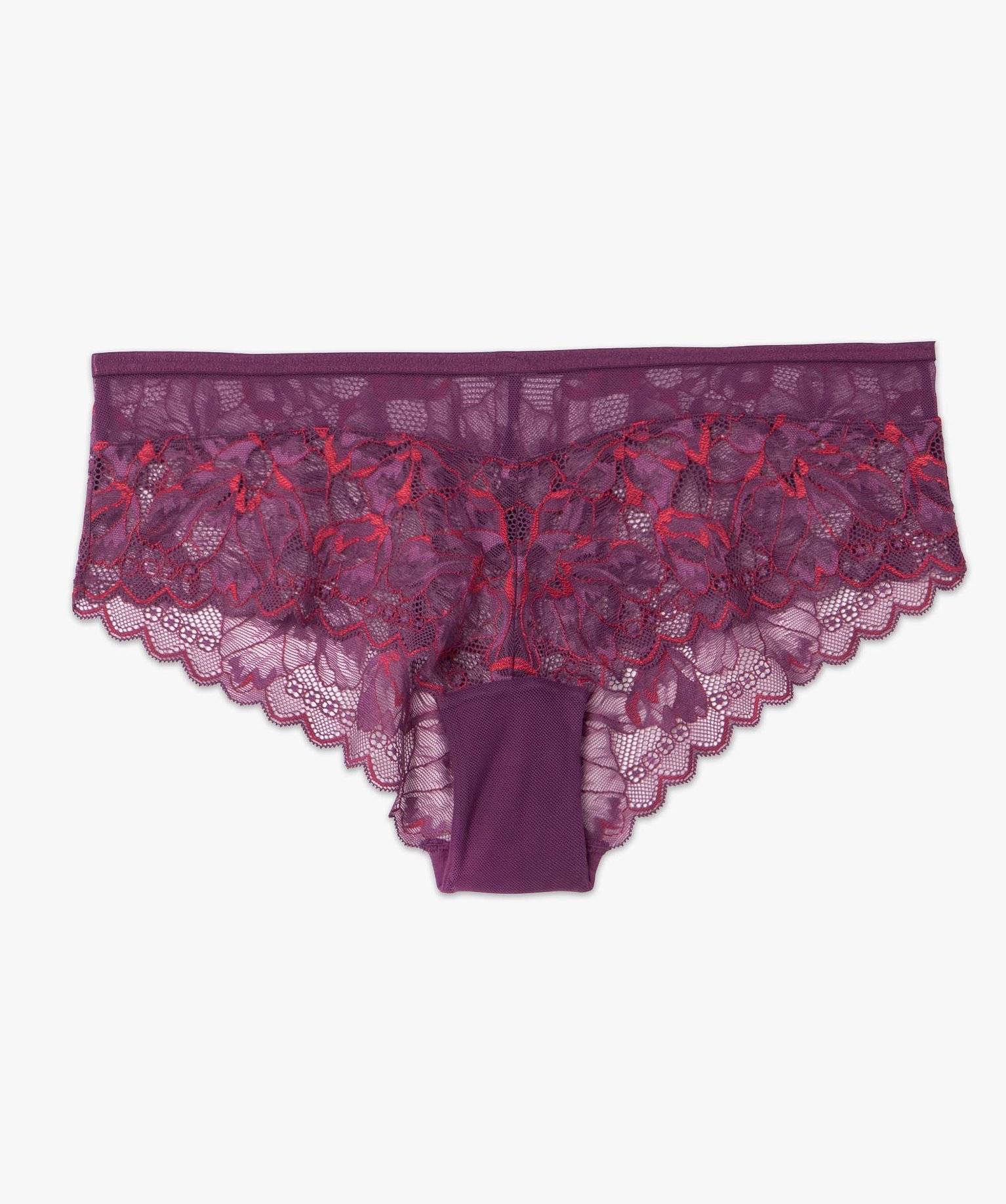Shorty femme en dentelle et tulle imprime | GEMO