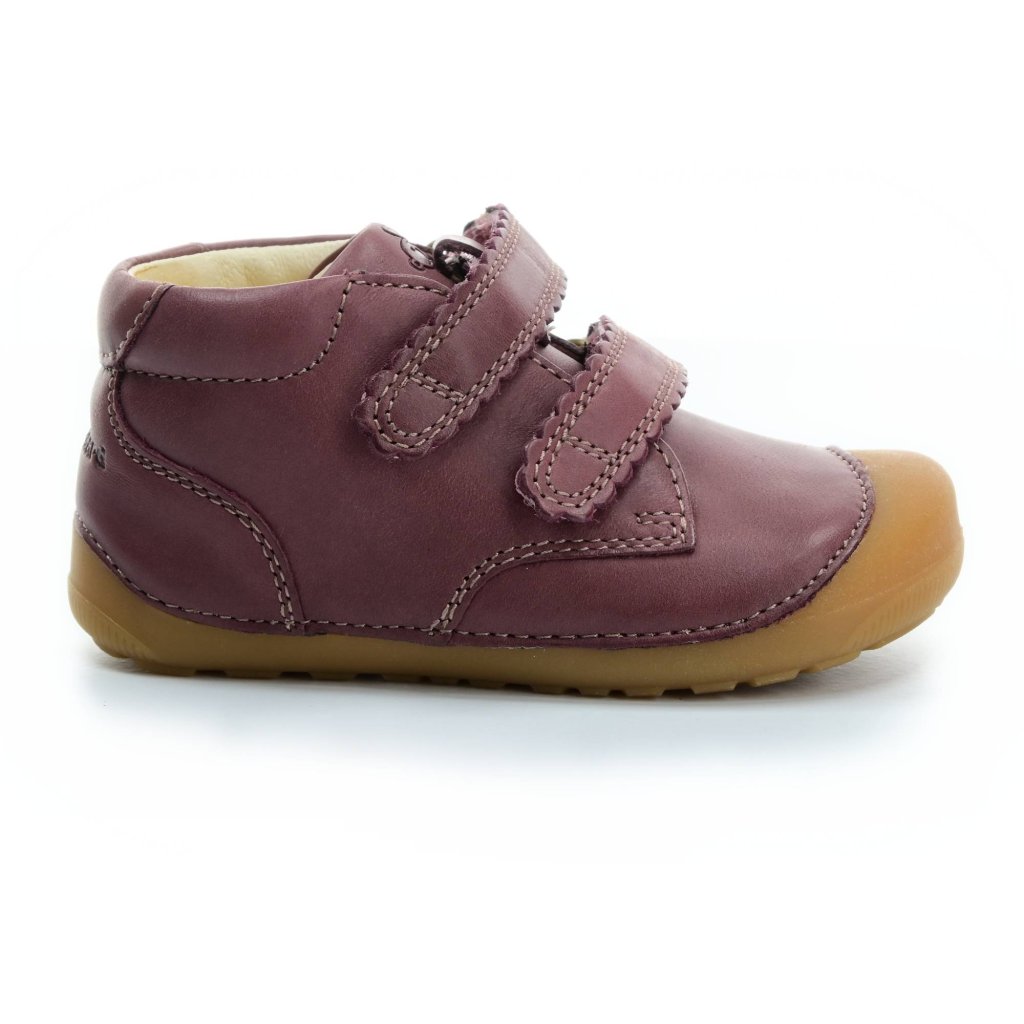Bundgaard Petit Strap Blonde Dark Rose weinrote Mid Cut Barfußschuhe