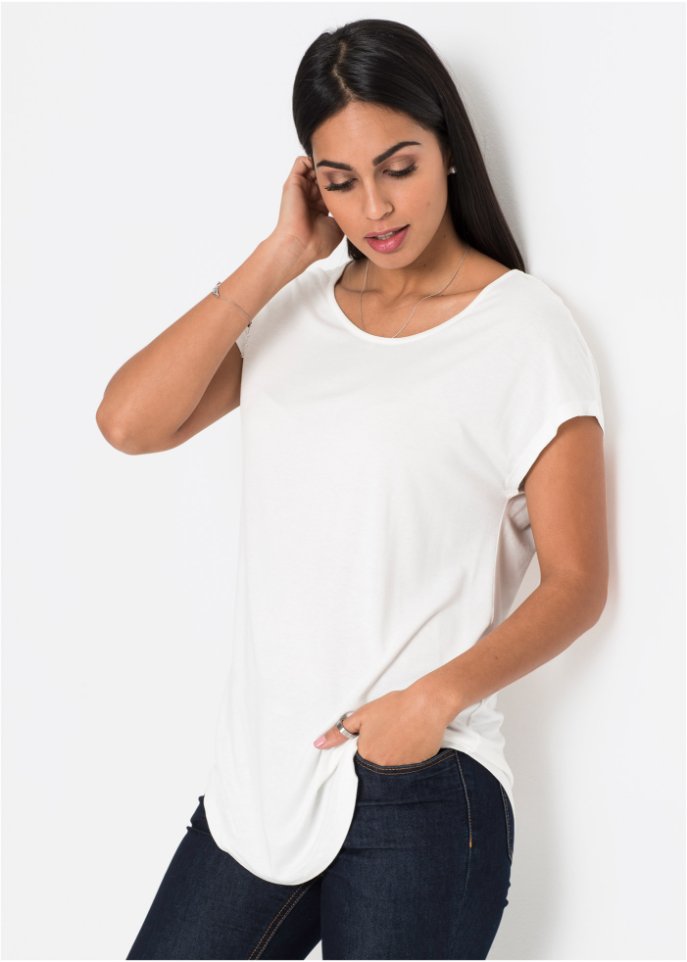 Shirt mit Häkeleinsatz