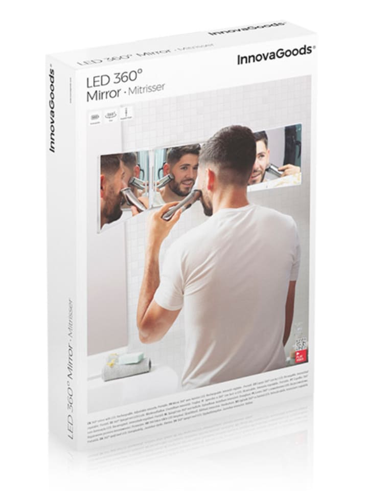 InnovaGoods LED-Spiegel in Weiß - (B)31 x (H)19,5 cm günstig kaufen onesize