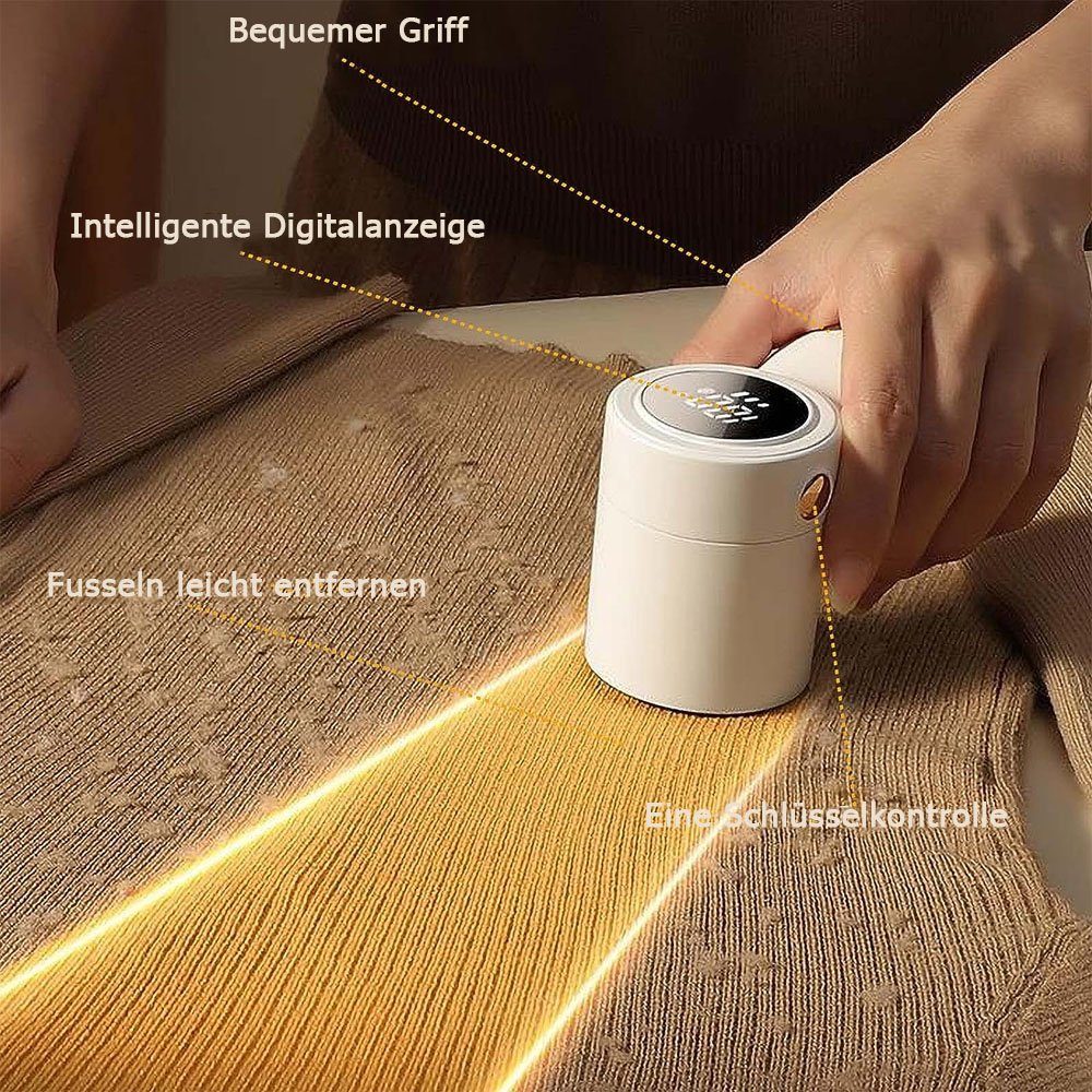 Sarfly Fusselrasierer Fusselrasierer Elektrisch Fusselentferner Wiederaufladbar mit 3 Modi, Intelligente LED-Anzeige, USB-C-Ladeanschluss