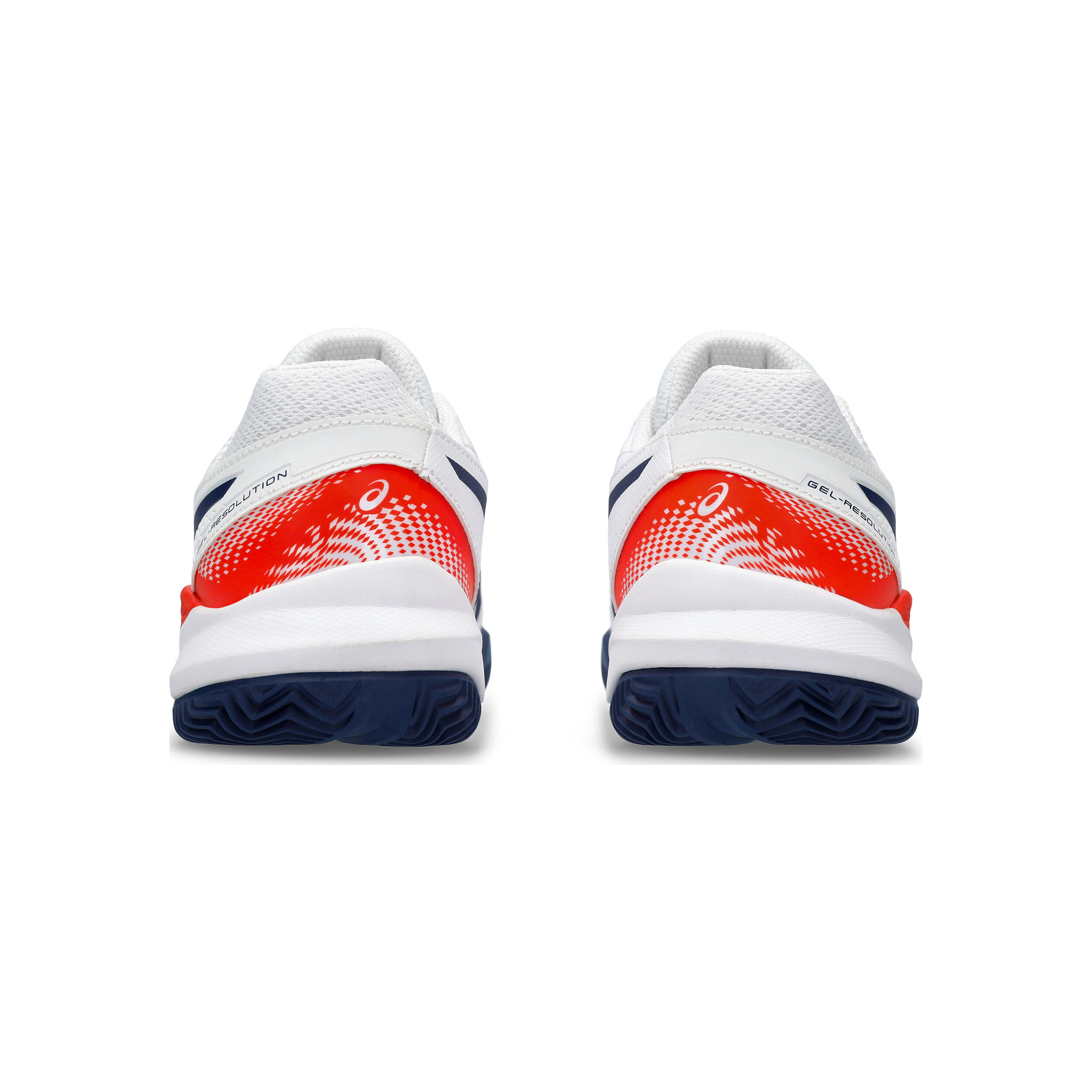 Gel-Resolution 9 GS Sandplatzschuh Kinder - Weiß, Dunkelblau
