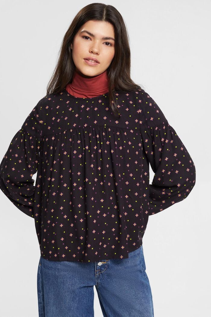 Bluse mit Muster, LENZING™ ECOVERO™