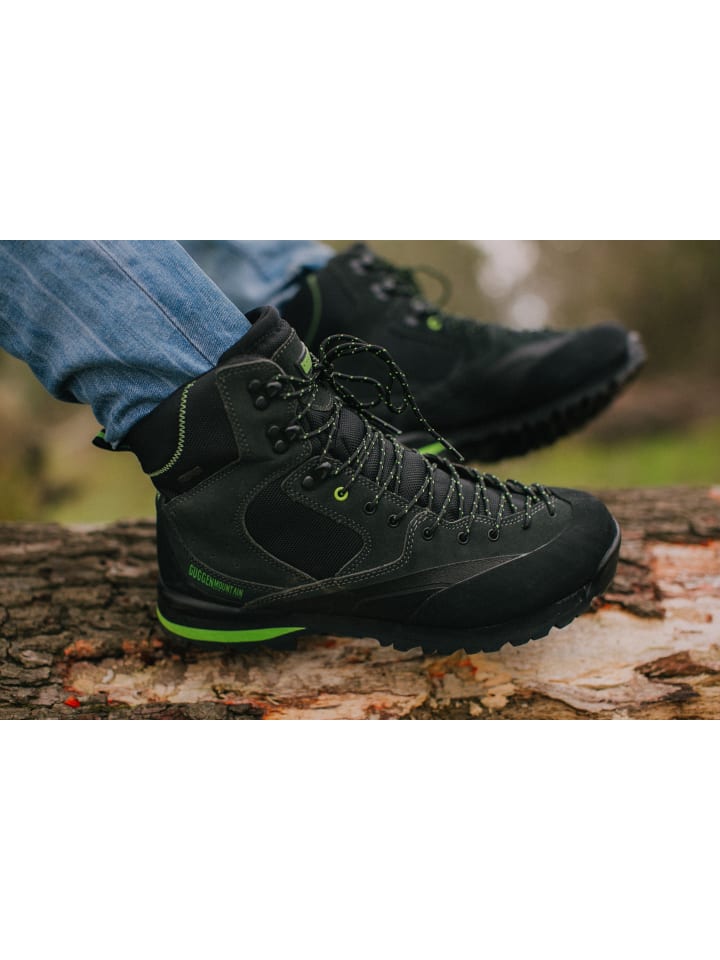 GUGGEN MOUNTAIN Wanderstiefel Gummikappe in Grün günstig kaufen