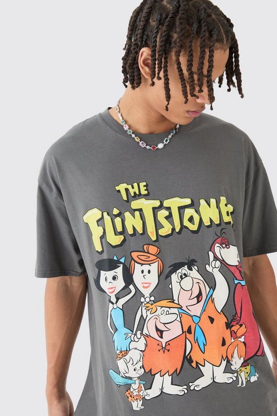Oversize T-Shirt mit lizenziertem The Flintstones Print