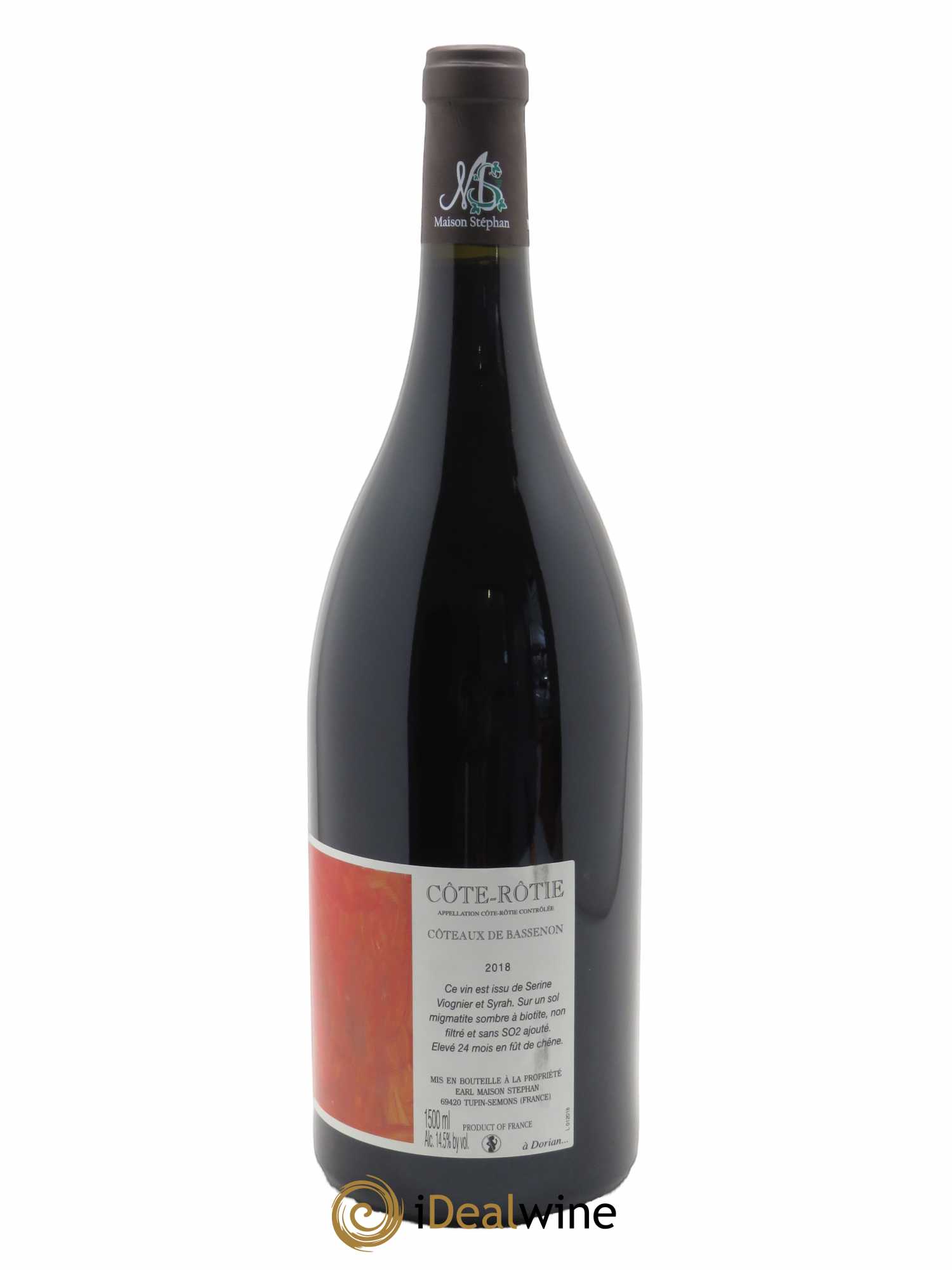 Côte-Rôtie Coteaux de Bassenon Jean-Michel Stephan  2018 - Lot de 1 Magnum