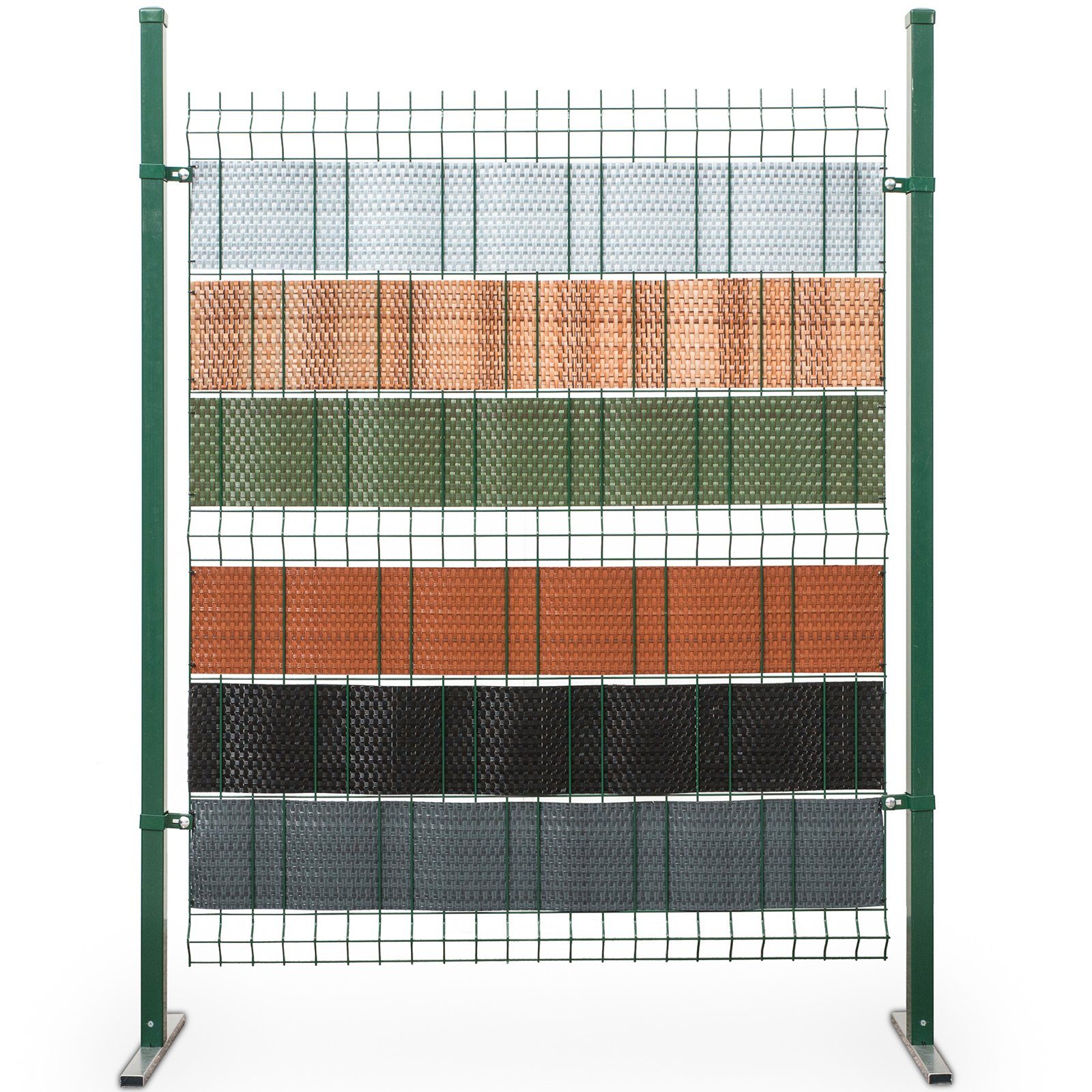 ECI Tools Sichtschutzelement ECI Poly-Rattan Sichtschutzstreifen für Doppelstabzaun versch. Farben, (Rolle, 1-St), 19x255 cm