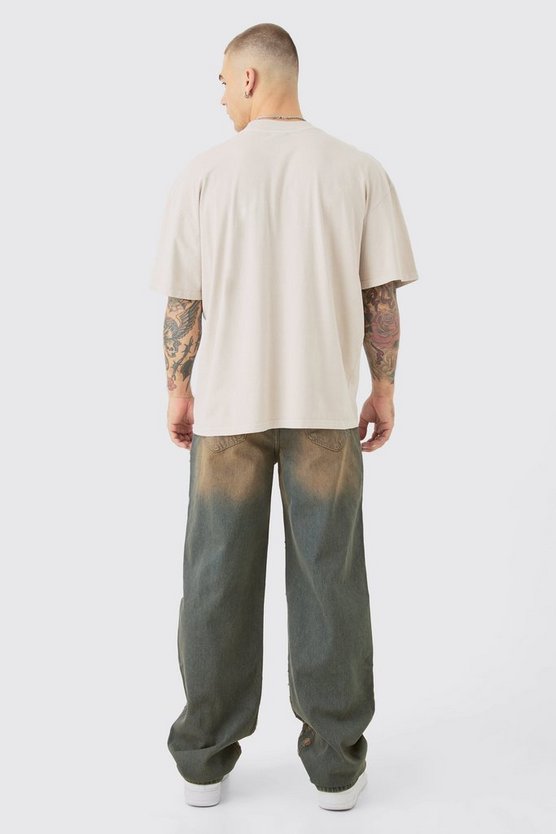 Oversize T-Shirt mit Adler-Print