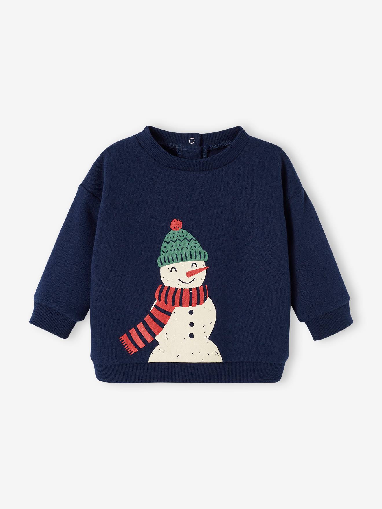 Vertbaudet Baby Weihnachts-Geschenkset: Sweatshirt & Baggyhose - marine