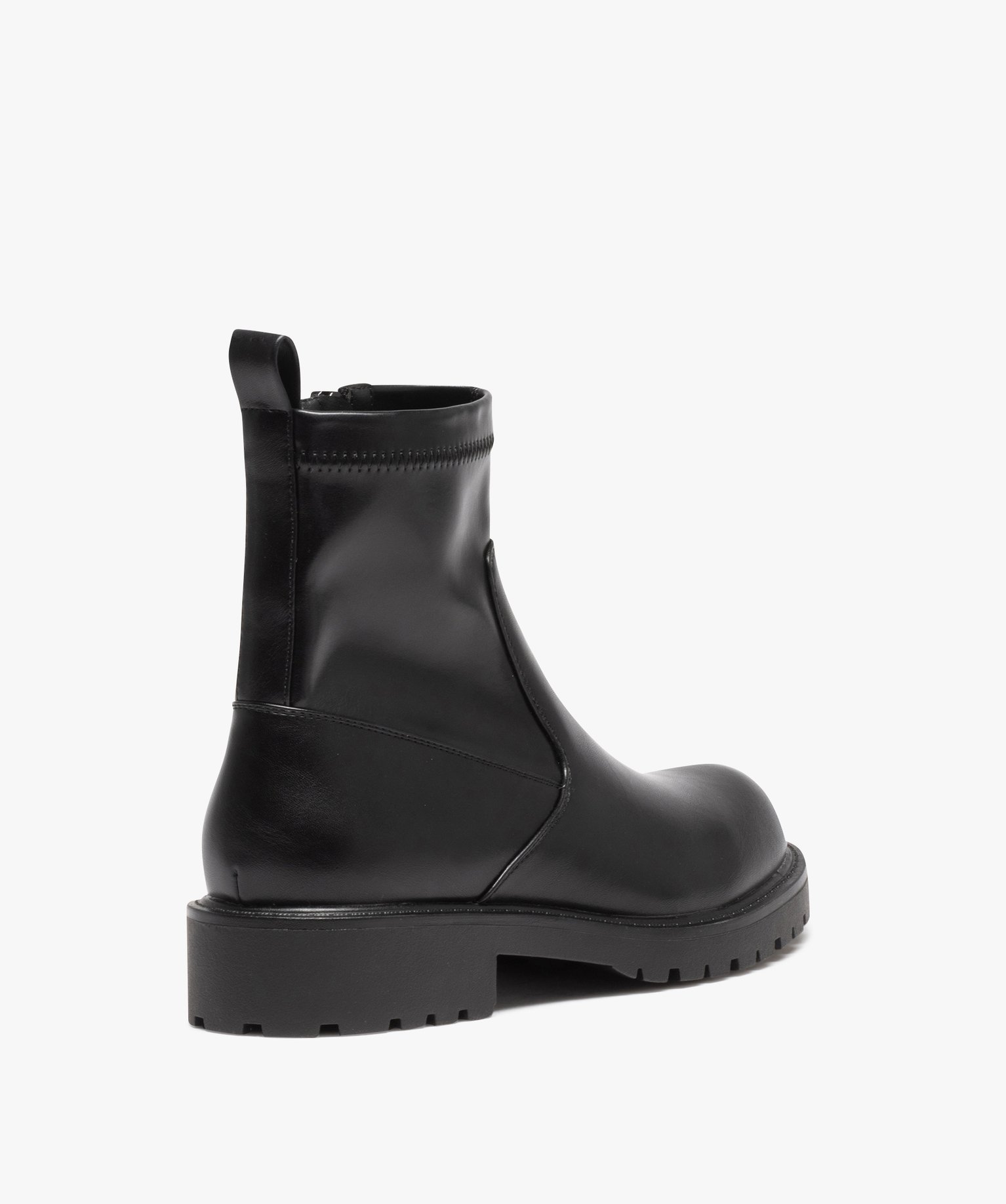 Boots femme unies à col souple et semelle crantée noir | GEMO
