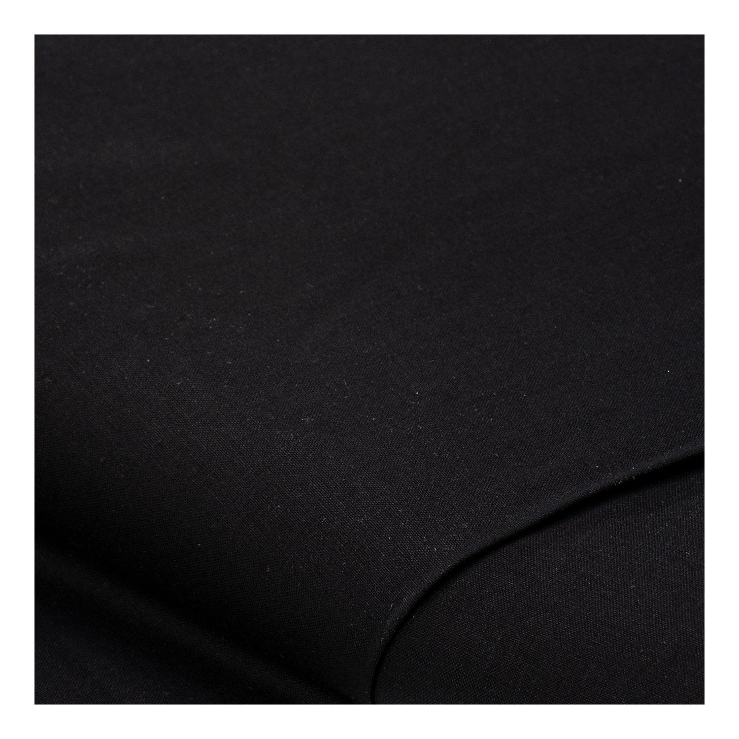 Bio-Baumwollstoff Uni, schwarz