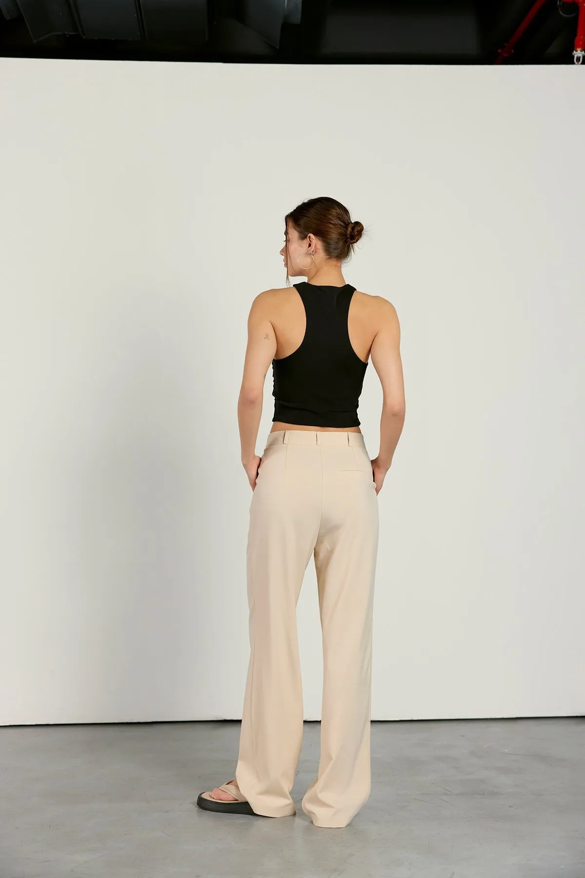 VATKALI  Cross-Palazzo-Hose Beige