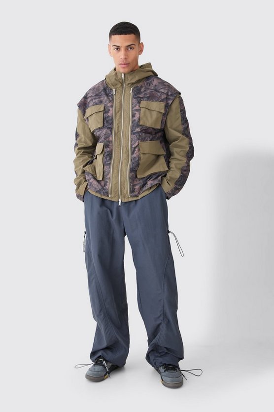Ripstop Nylon Camouflage Utility-Jacke