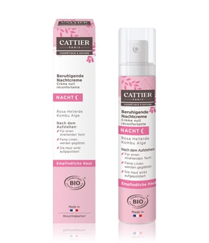 Cattier Gesichtspflege Rosa Heilerde - Kombu Alge Nachtcreme-50 ml