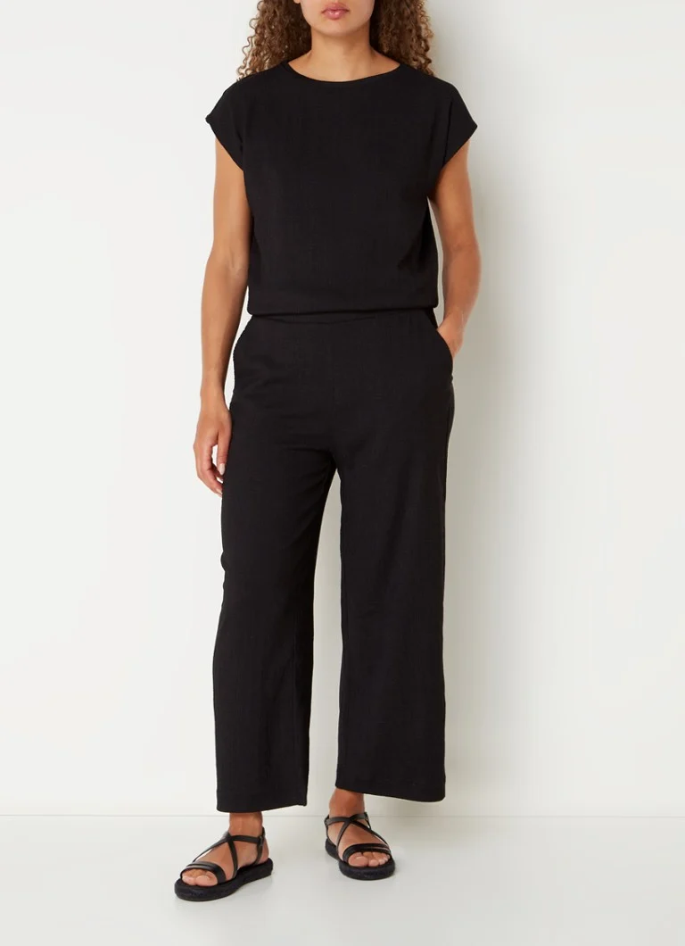 OPUS Melti loose fit cropped jumpsuit with side pockets