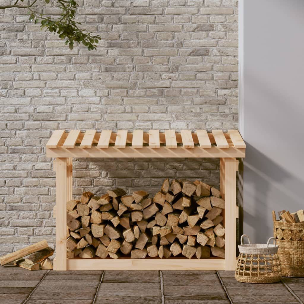 vidaXL Kaminholzregal Kaminholzregal 108x64,5x77 cm Massivholz Kiefer, BxTxH:108x64.5x77 cm