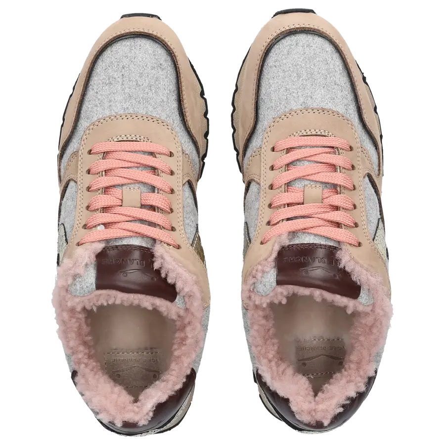 VOILE BLANCHE - Sneaker low JULIA Veloursleder - beige