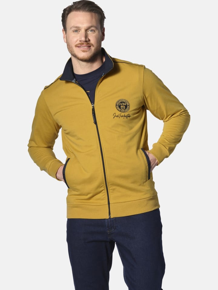 Jan Vanderstorm Sweatjacke ANDTARSEN in dunkelgelb günstig kaufen