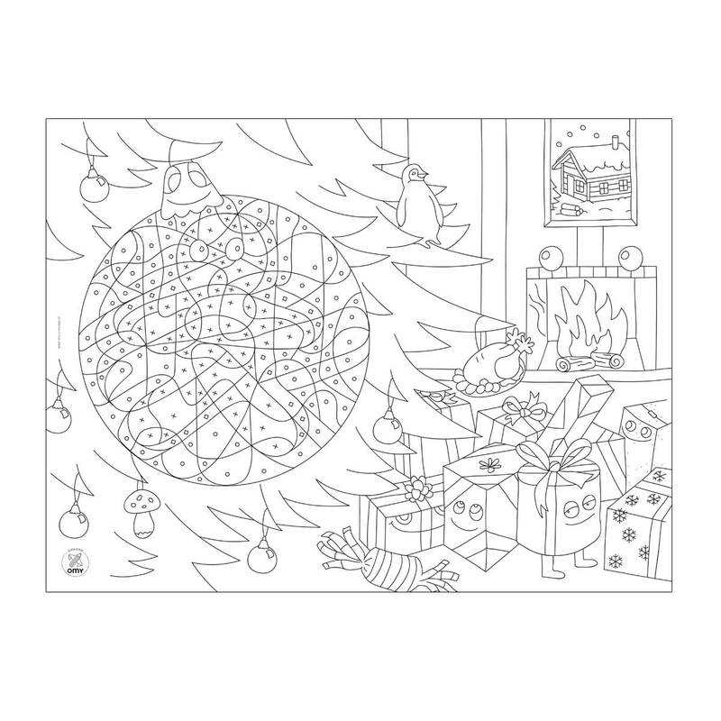 Sets de table à colorier Noël - OMY