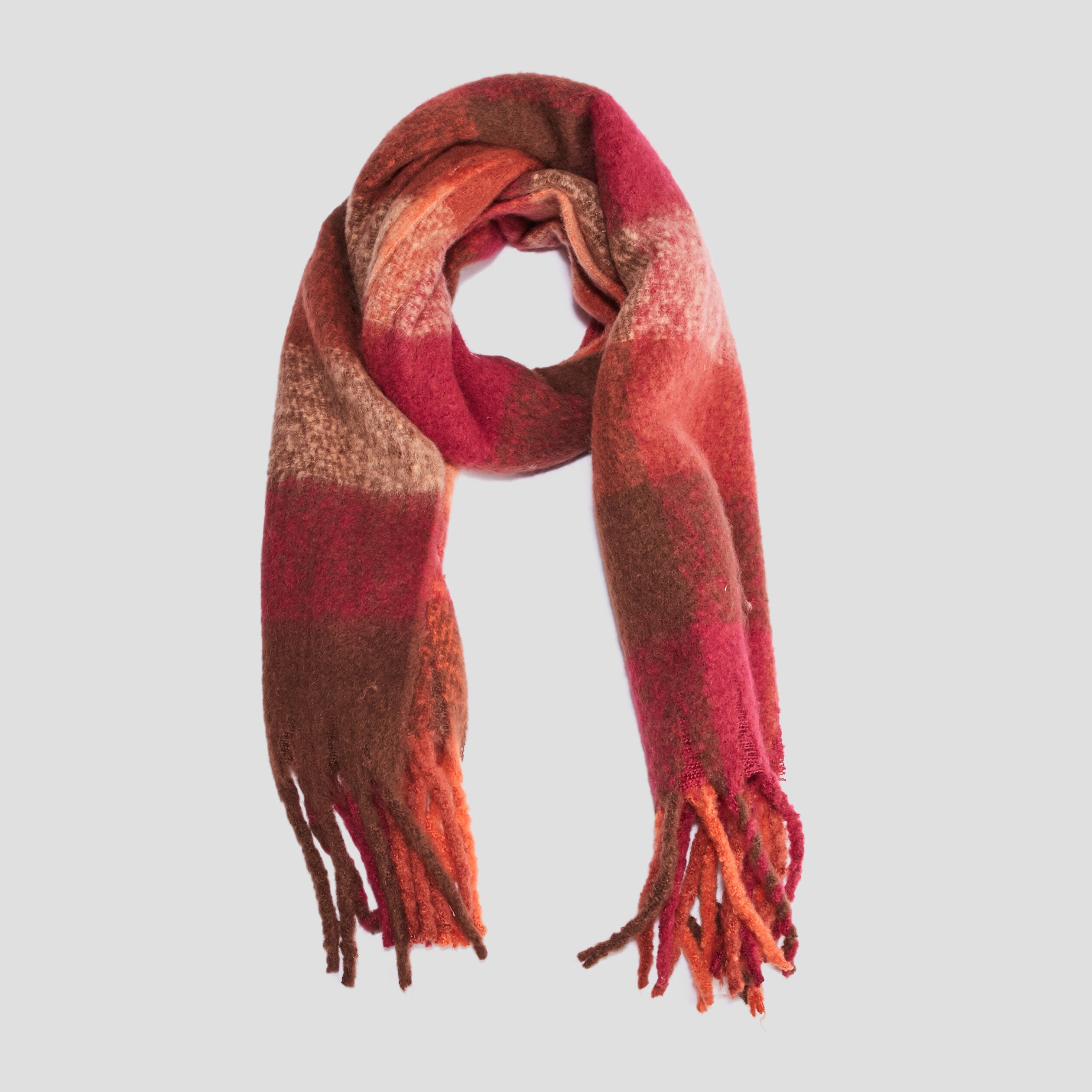 Écharpe à franges multicolore femme | La Halle