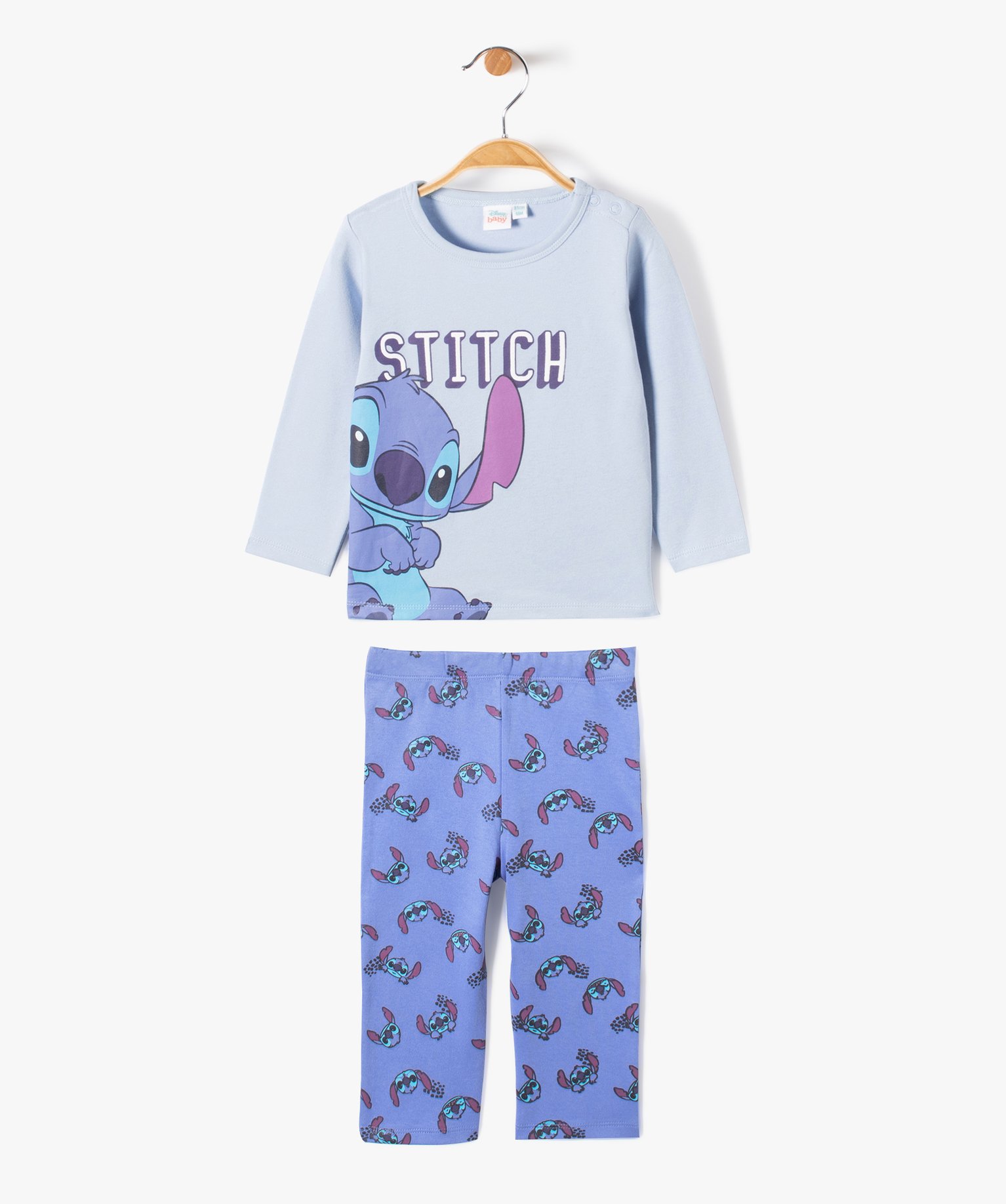Pyjama bébé 2 pièces imprimé Stitch - DS bleu | GEMO