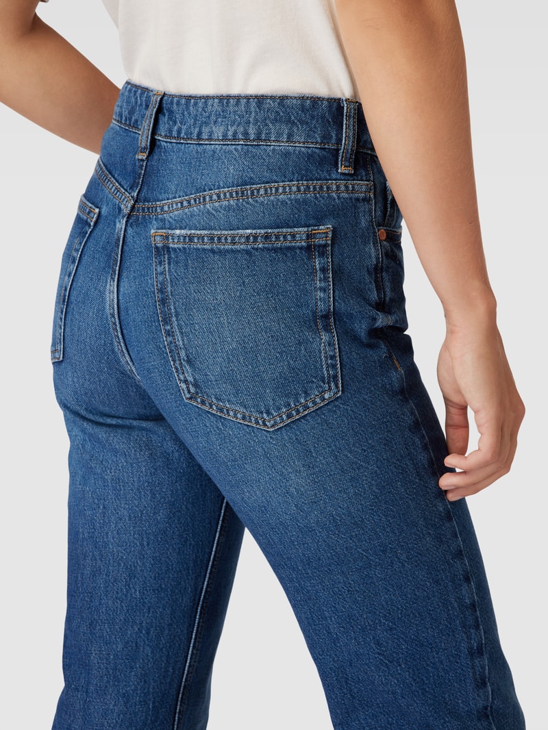 Jeans in verkürzter Passform Modell 'BLANCA' in blau meliert